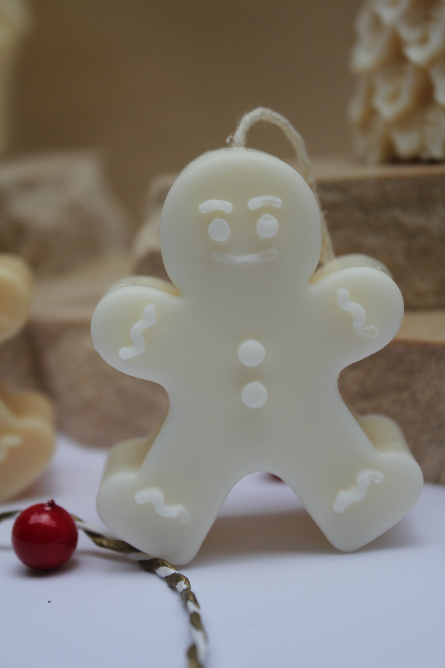 Gingerbread Man Candle