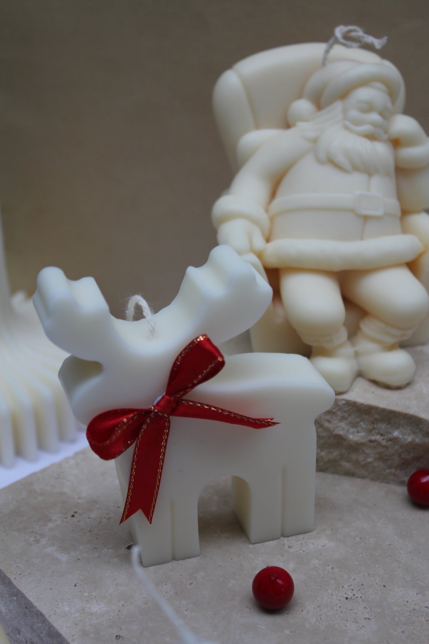 Sleeping Santa Candle