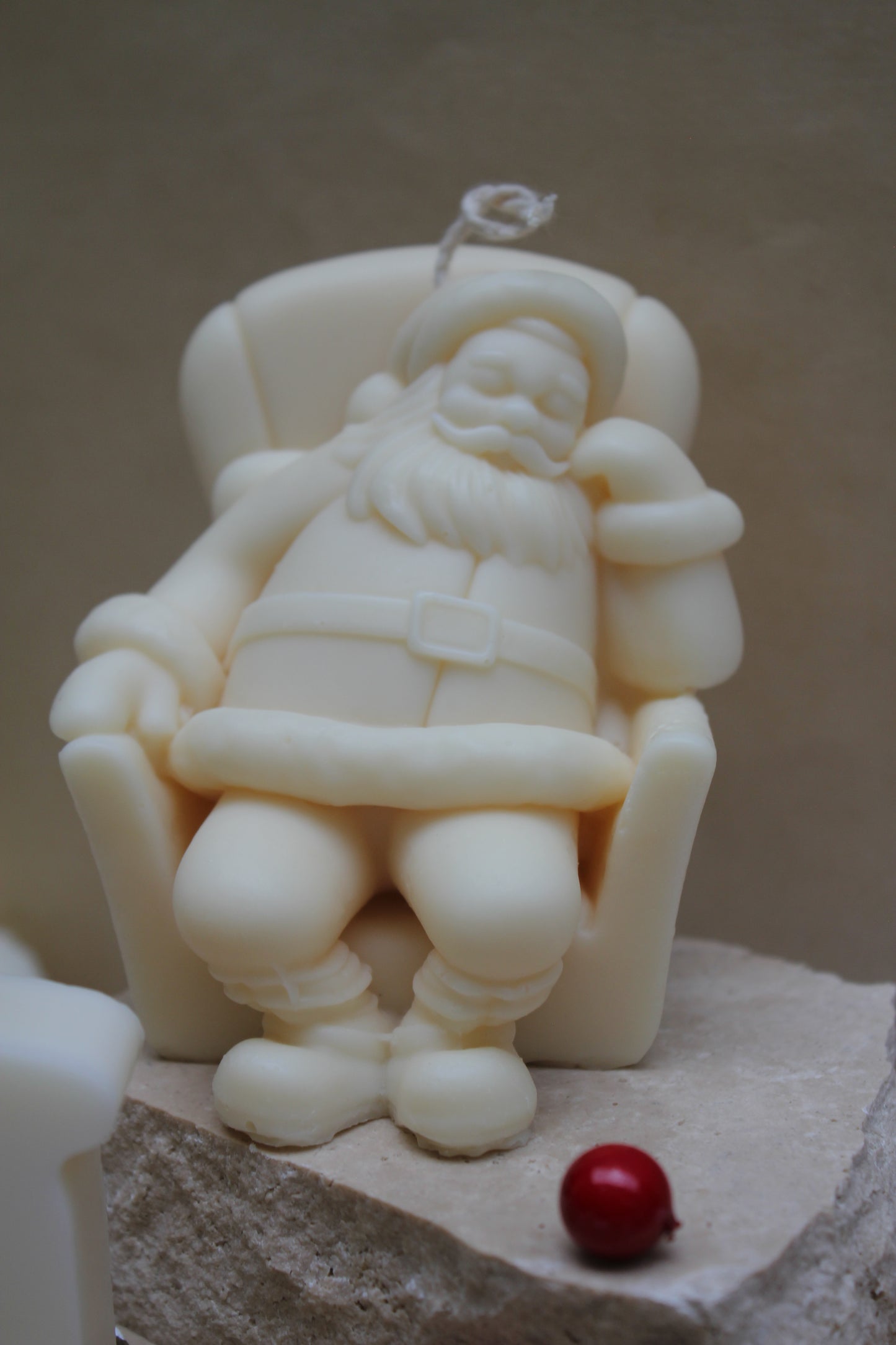 Sleeping Santa Candle