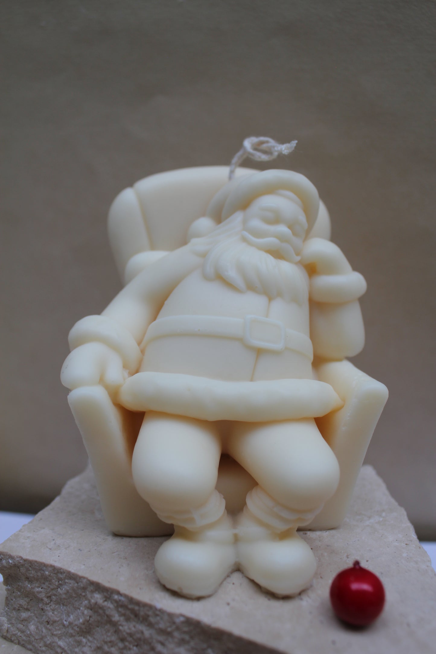 Sleeping Santa Candle